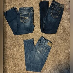 3 pairs of Silvers Jeans